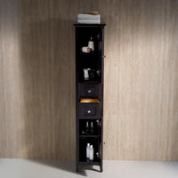 Thumbnail for Fresca Oxford Espresso Tall Bathroom Linen Cabinet Linen Cabinet Fresca 