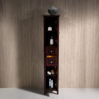 Thumbnail for Fresca Oxford Mahogany Tall Bathroom Linen Cabinet Linen Cabinet Fresca 