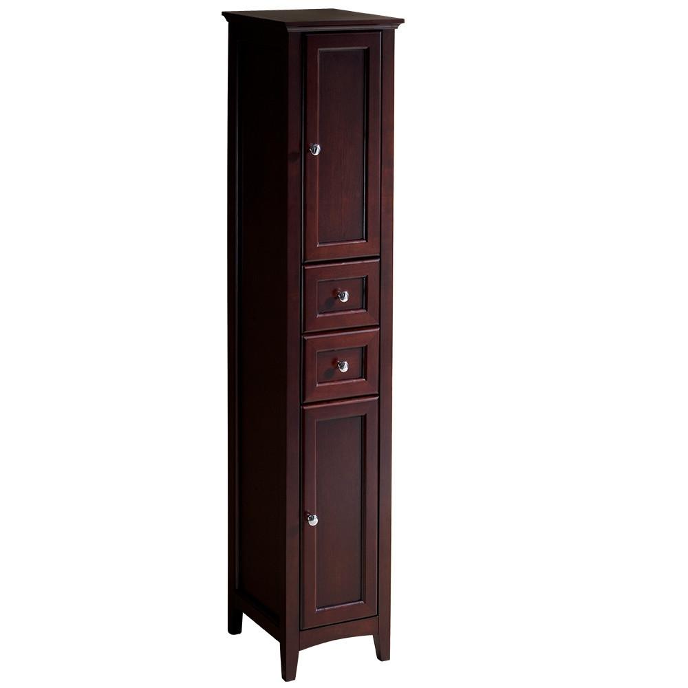 Fresca Oxford Mahogany Tall Bathroom Linen Cabinet Linen Cabinet Fresca 