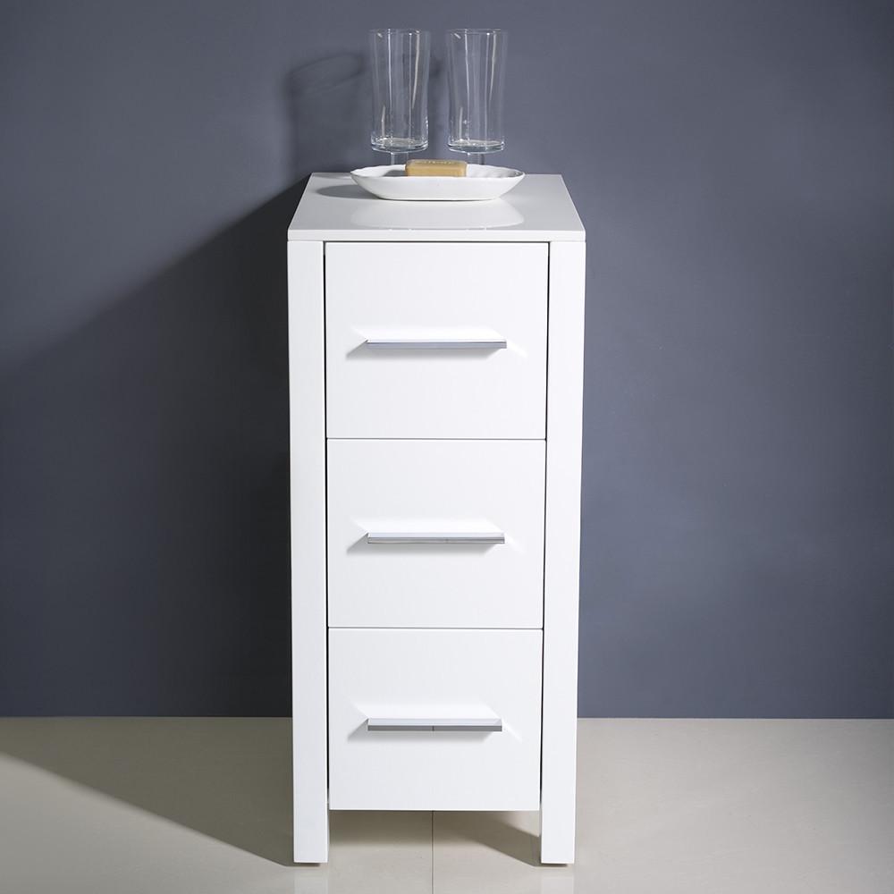 Fresca Torino 12" White Bathroom Linen Side Cabinet Linen Cabinet Fresca 