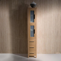 Thumbnail for Fresca Torino Light Oak Tall Bathroom Linen Side Cabinet Linen Cabinet Fresca 