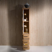 Thumbnail for Fresca Torino Light Oak Tall Bathroom Linen Side Cabinet Linen Cabinet Fresca 