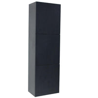 Thumbnail for Fresca Black Bathroom Linen Side Cabinet w/ 3 Large Storage Areas Linen Cabinet Fresca 