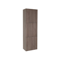 Thumbnail for Fresca Gray Oak Bathroom Linen Side Cabinet w/ 3 Large Storage Areas Linen Cabinet Fresca 