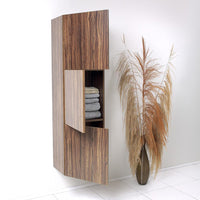 Thumbnail for Fresca Walnut Bathroom Linen Side Cabinet w/ 3 Large Storage Areas Linen Cabinet Fresca 