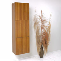 Thumbnail for Fresca Teak Bathroom Linen Side Cabinet w/ 3 Large Storage Areas Linen Cabinet Fresca 