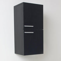 Thumbnail for Fresca Black Bathroom Linen Side Cabinet w/ 2 Storage Areas Linen Cabinet Fresca 