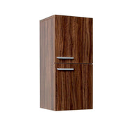 Thumbnail for Fresca Walnut Bathroom Linen Side Cabinet w/ 2 Storage Areas Linen Cabinet Fresca 