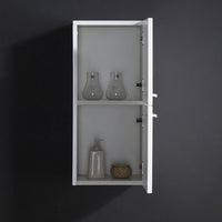 Thumbnail for Fresca White Bathroom Linen Side Cabinet w/ 2 Storage Areas Linen Cabinet Fresca 