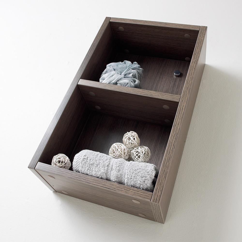 Fresca Gray Oak Bathroom Linen Side Cabinet w/ 2 Open Storage Areas Linen Cabinet Fresca 