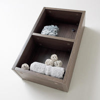 Thumbnail for Fresca Gray Oak Bathroom Linen Side Cabinet w/ 2 Open Storage Areas Linen Cabinet Fresca 