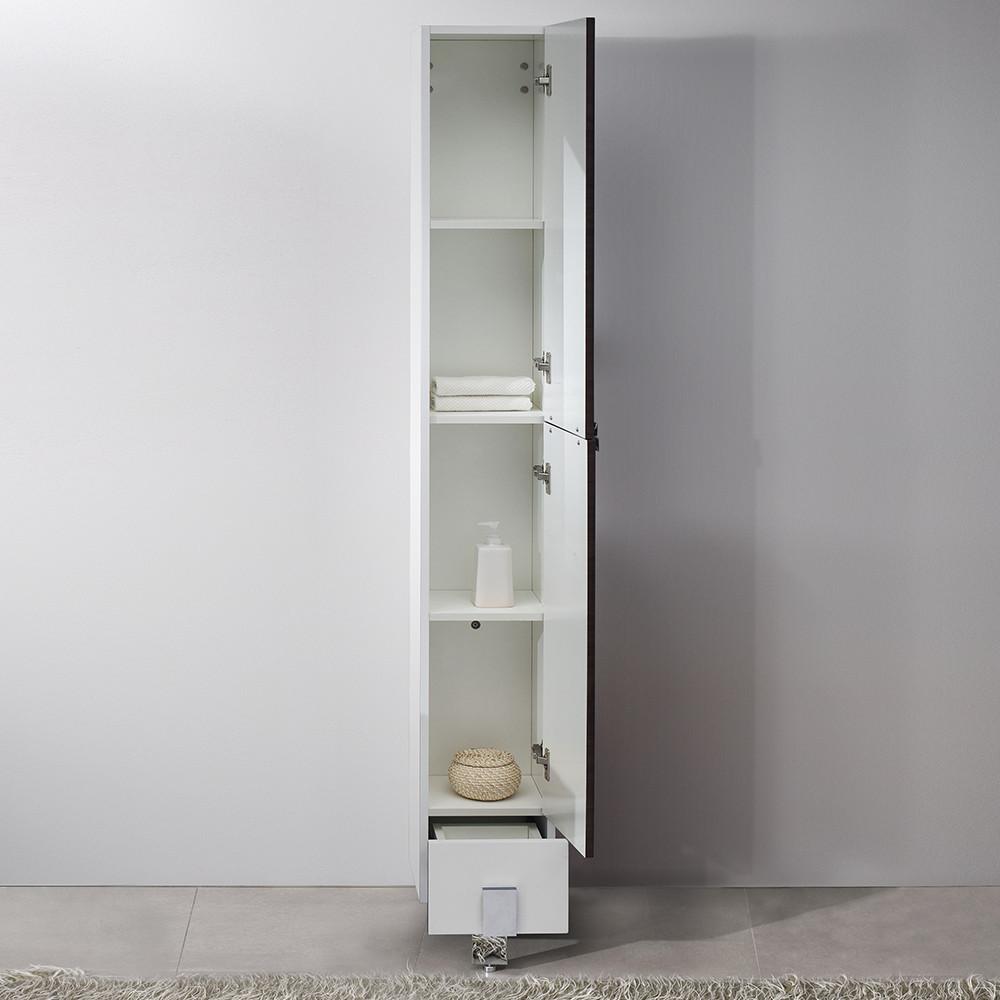 Fresca Adour Dark Walnut Bathroom Linen Side Cabinet Linen Cabinet Fresca 