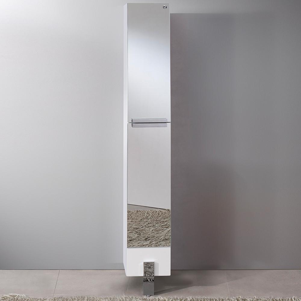 Fresca Adour Mirrored Bathroom Linen Side Cabinet Linen Cabinet Fresca 