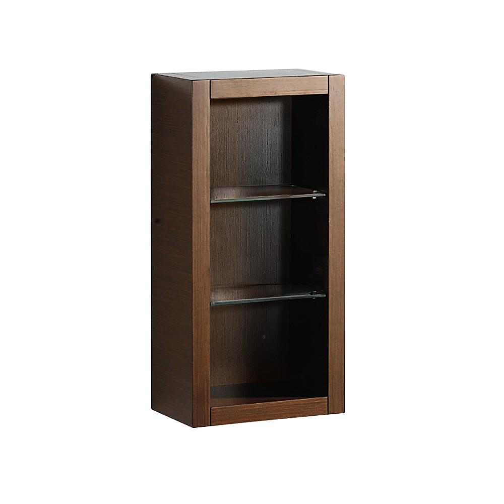 Fresca Allier Wenge Brown Bathroom Linen Side Cabinet w/ 2 Glass Shelves Linen Cabinet Fresca 