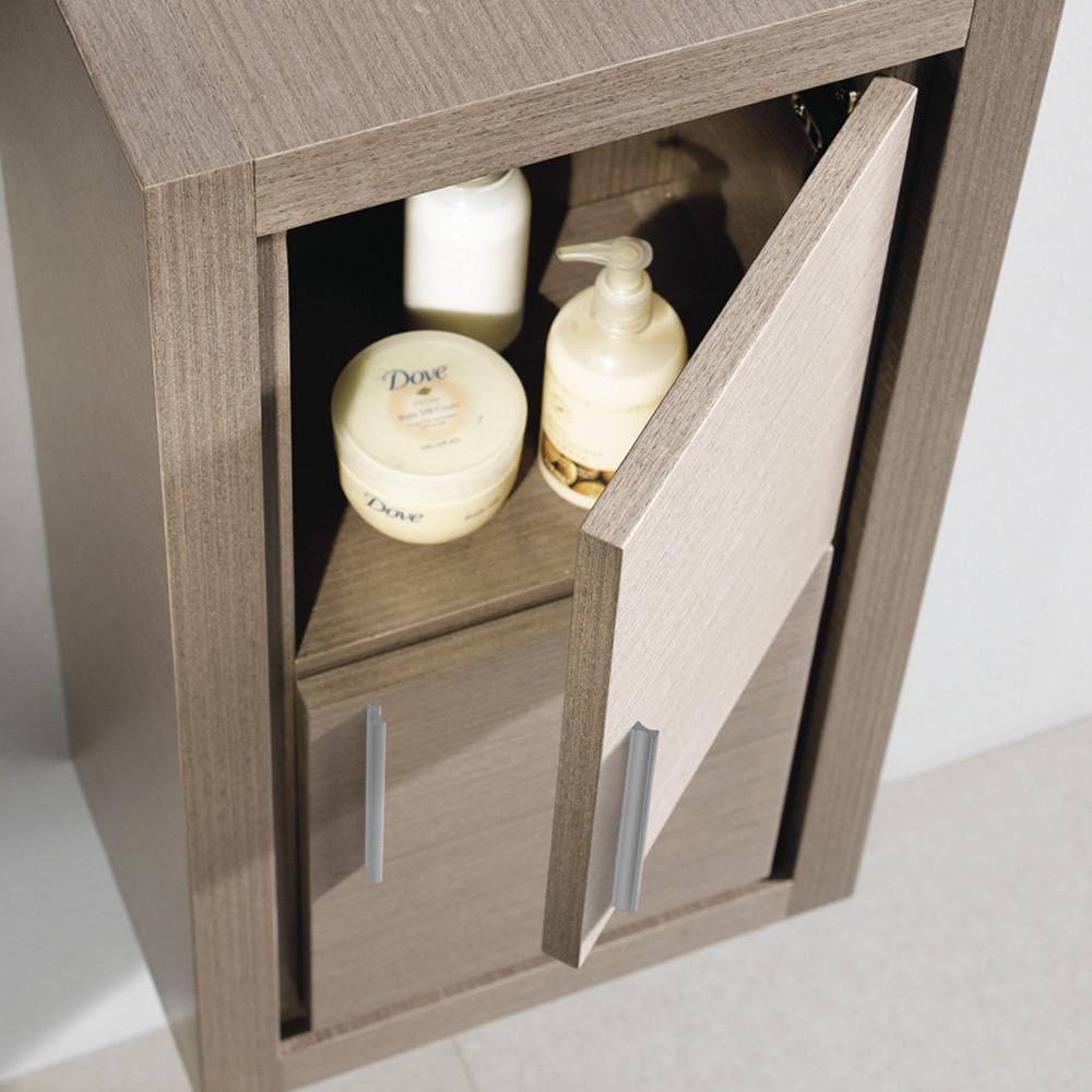 Fresca Allier Gray Oak Bathroom Linen Side Cabinet w/ 2 Doors Linen Cabinet Fresca 