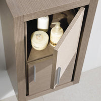 Thumbnail for Fresca Allier Gray Oak Bathroom Linen Side Cabinet w/ 2 Doors Linen Cabinet Fresca 