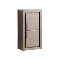 Thumbnail for Fresca Allier Gray Oak Bathroom Linen Side Cabinet w/ 2 Doors Linen Cabinet Fresca 