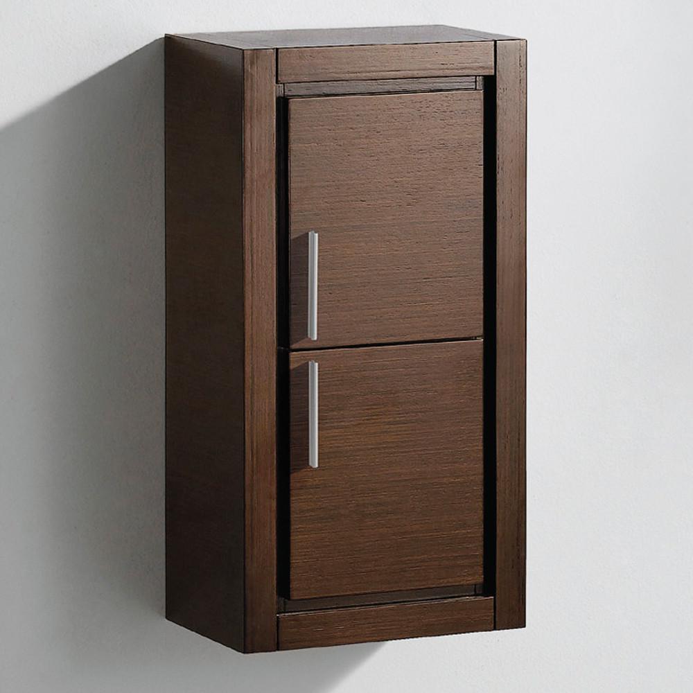 Fresca Allier Wenge Brown Bathroom Linen Side Cabinet w/ 2 Doors Linen Cabinet Fresca 