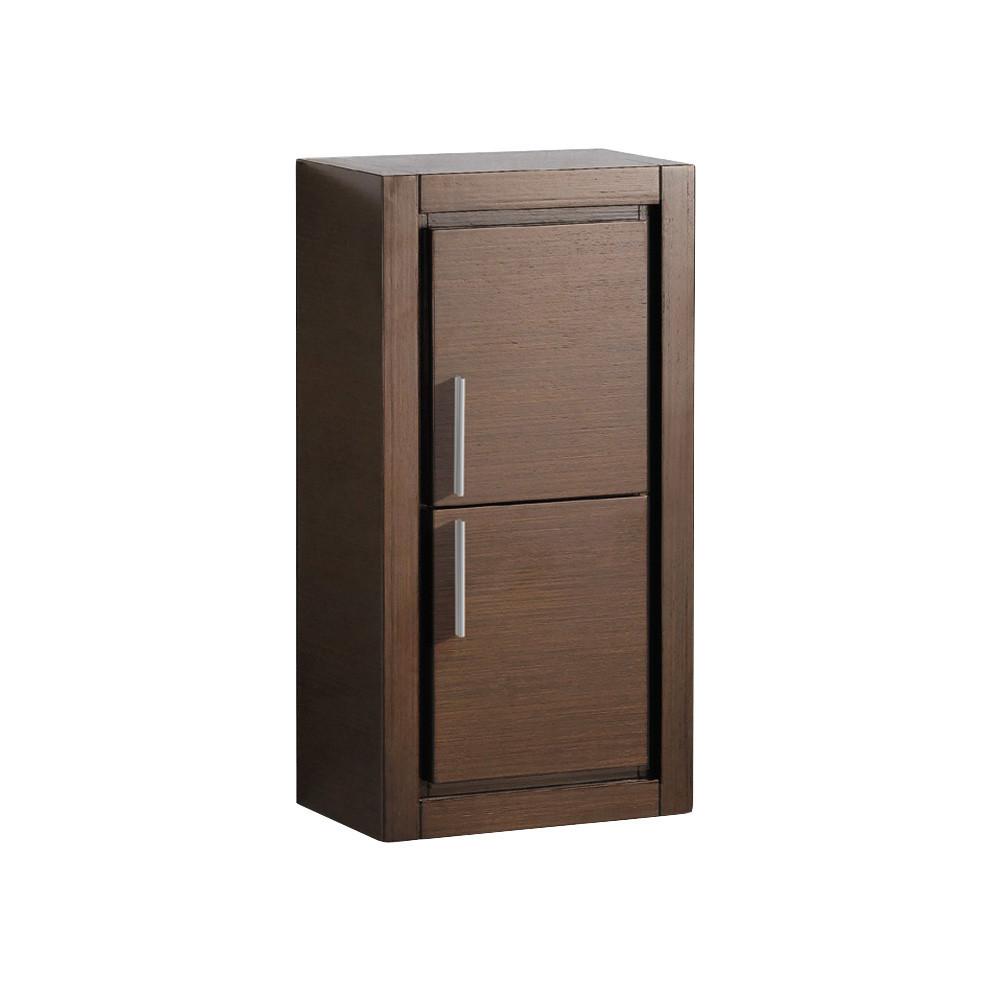 Fresca Allier Wenge Brown Bathroom Linen Side Cabinet w/ 2 Doors Linen Cabinet Fresca 