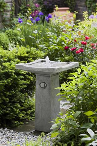Bjorn Birdbath Outdoor Garden Water Fountain Fountain Campania International 