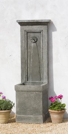 Auberge Cast Stone Outdoor Wall Garden Fountain Fountain Campania International 