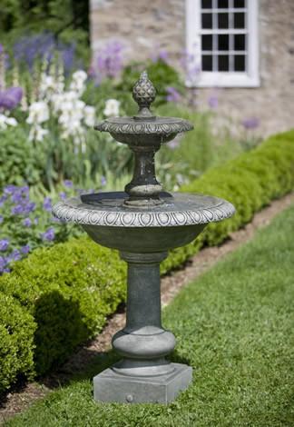 Williamsburg Pineapple 2 Tier Ftn Outdoor Garden Fountains Fountain Campania International 