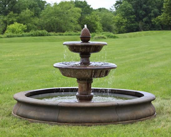 Beaufort Tiered Outdoor Garden Fountain Fountain Campania International 