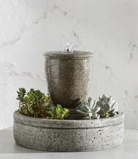 Thumbnail for M-Series Rustic Spa w/ Planter Outdoor Garden Fountains Fountain Campania International 