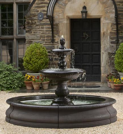 Caterina Outdoor Tiered Fountain In Basin Fountain Campania International 