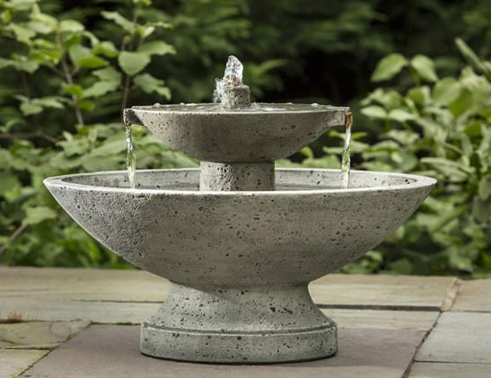 Jensen Outdoor Tiered Garden Fountain Fountain Campania International 