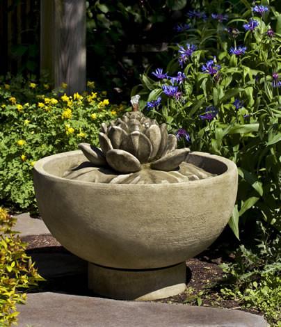 Smithsonian Lotus Outdoor Garden Fountains Fountain Campania International 