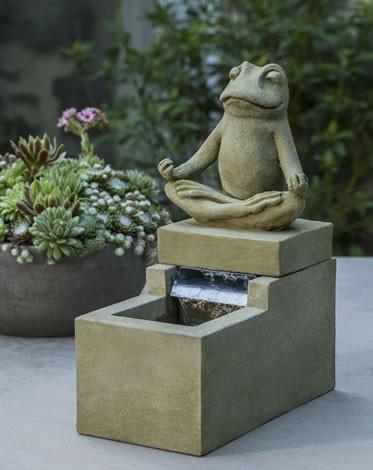 Mini Element Zen Frog Outdoor Garden Fountains Fountain Campania International 