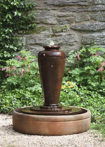 Bisbalos Cast Stone Garden Urn Water Fountain Fountain Campania International 