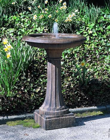Longmeadow Outdoor Birdbath Water Fountain Fountain Campania International 