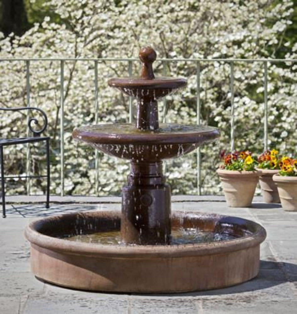 Esplanade Two Tiered Outdoor Garden Fountain Fountain Campania International 