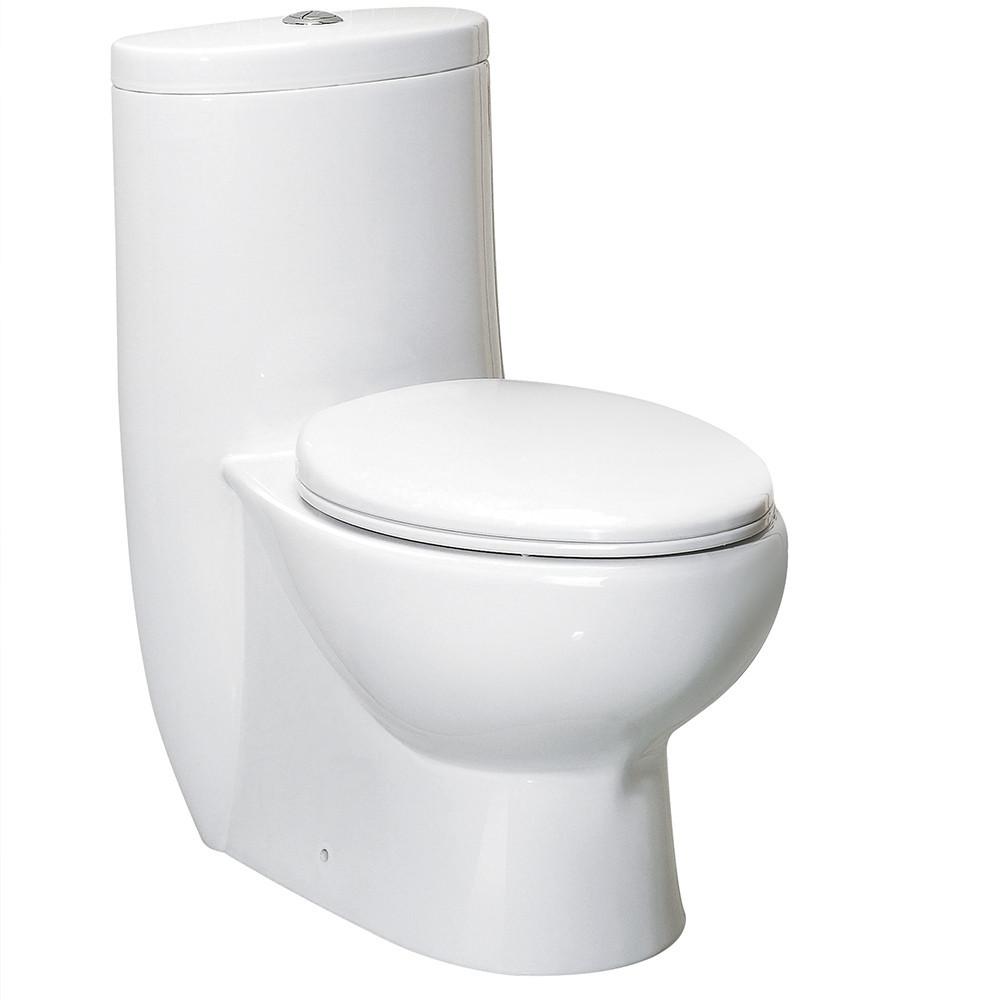 Fresca Delphinus One-Piece Dual Flush Toilet w/ Soft Close Seat Toilets Fresca 