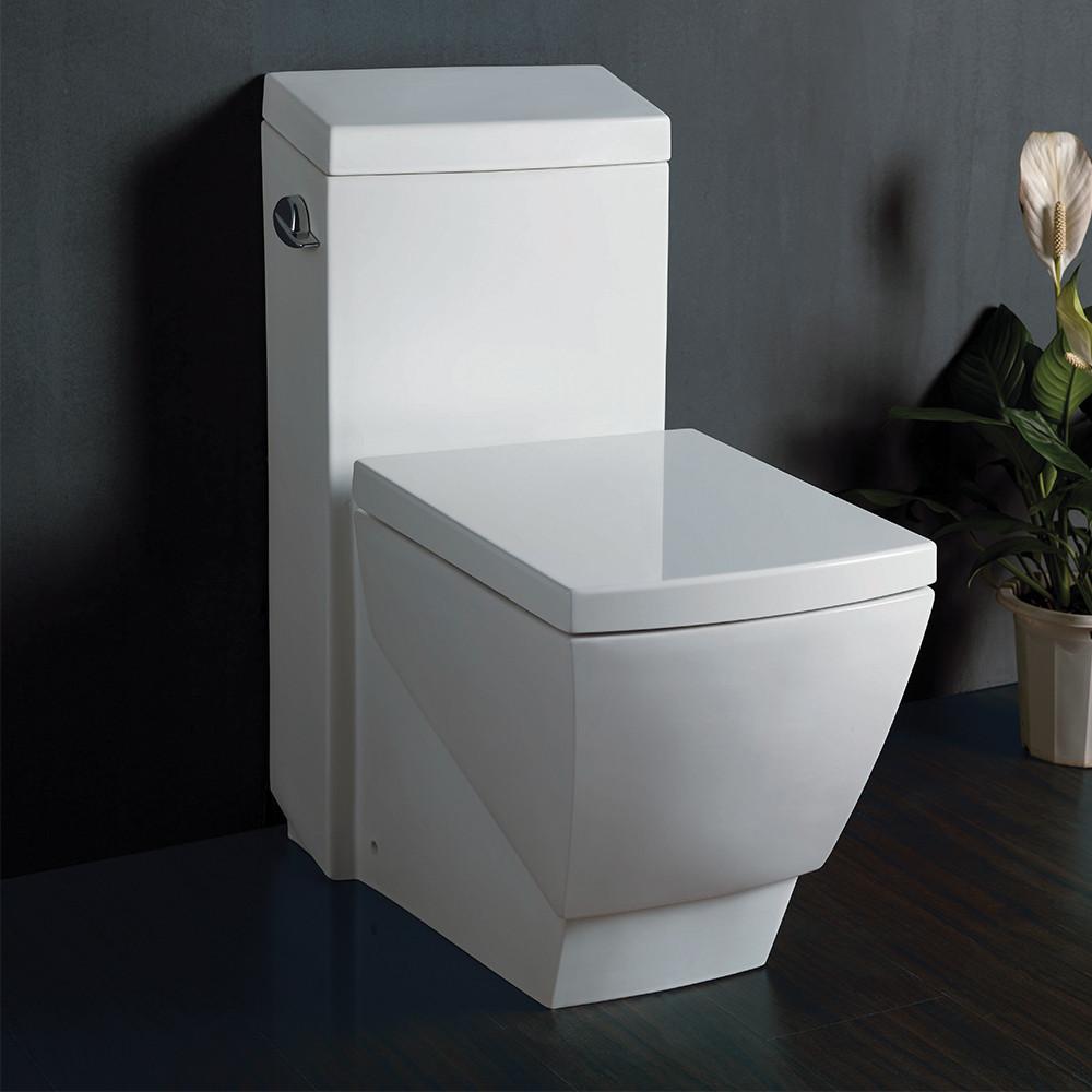 Fresca Apus One-Piece Square Toilet w/ Soft Close Seat Toilets Fresca 