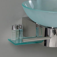 Thumbnail for Cristallino Modern Glass Bathroom Vanity w/ Frosted Vessel Sink 7 free Faucet Vanity Fresca 