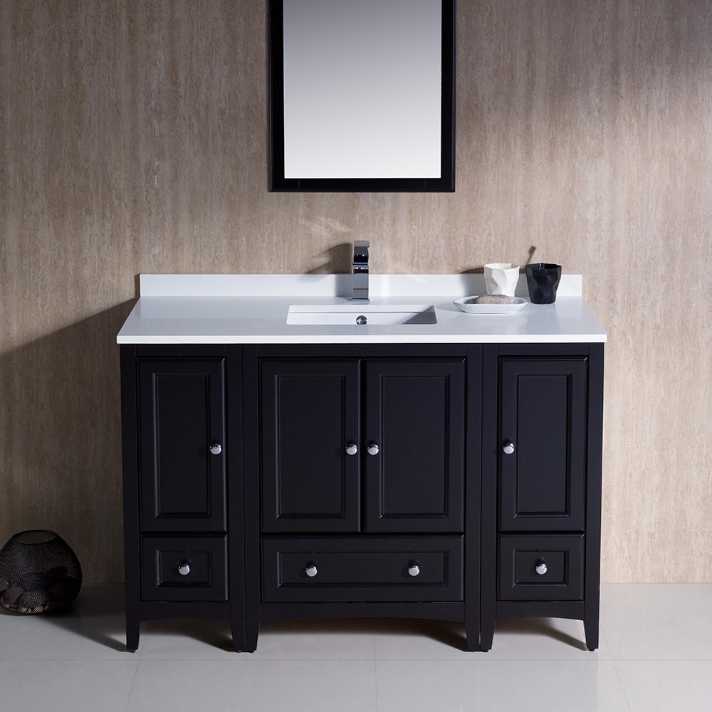 Fresca Oxford 48" Espresso Traditional Bathroom Vanity Wood Frame - Free Faucet Vanity Fresca 