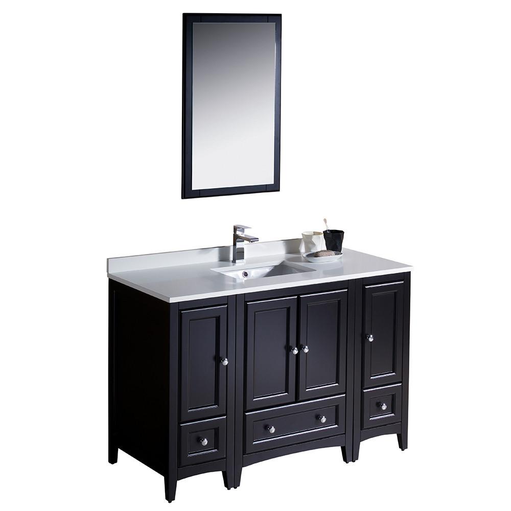 Fresca Oxford 48" Espresso Traditional Bathroom Vanity Wood Frame - Free Faucet Vanity Fresca 