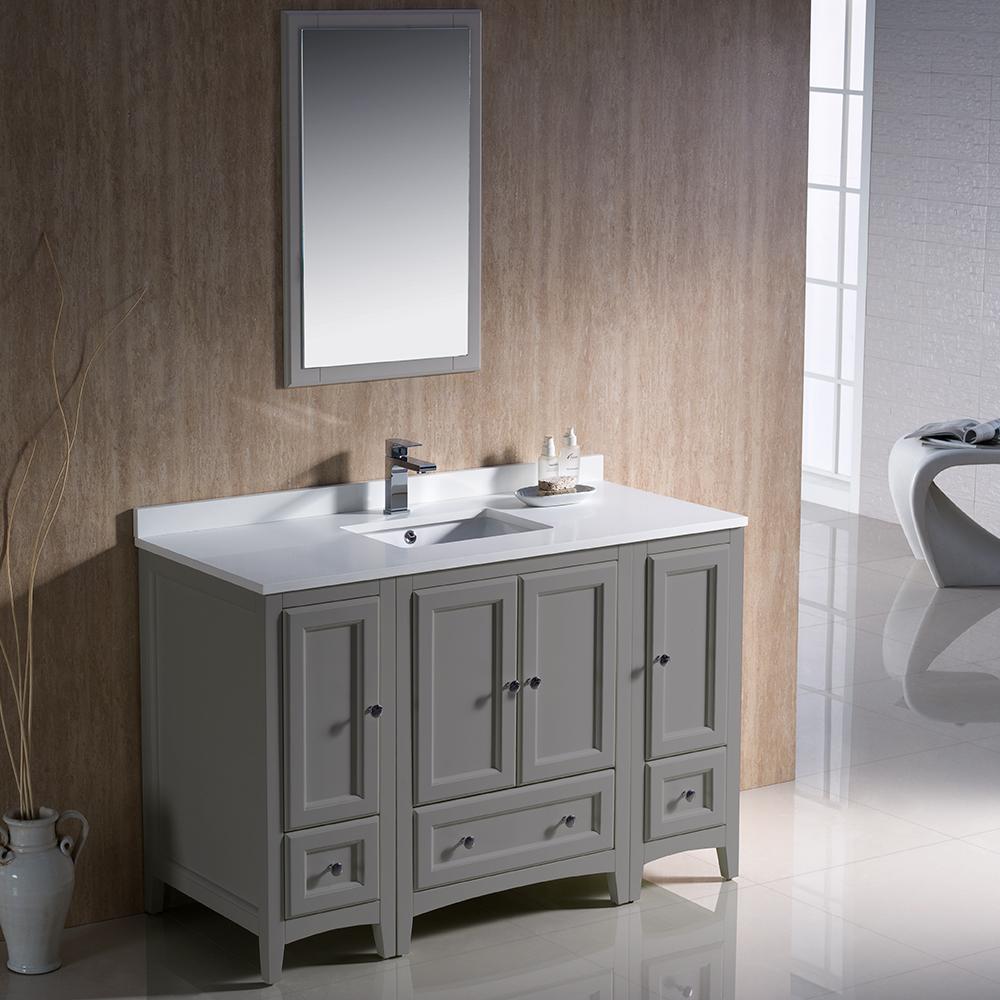 Fresca Oxford 48" Gray Traditional Bathroom Vanity Vanity Fresca 