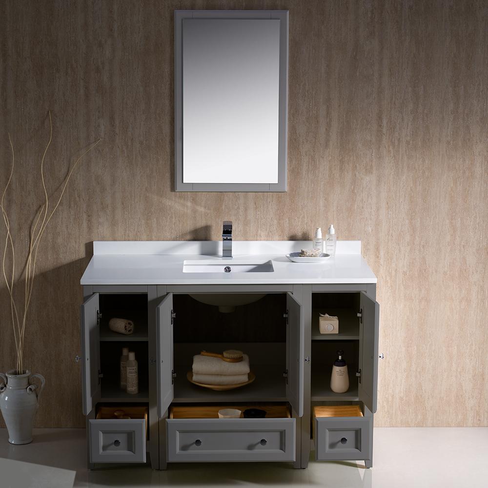 Fresca Oxford 48" Gray Traditional Bathroom Vanity Vanity Fresca 