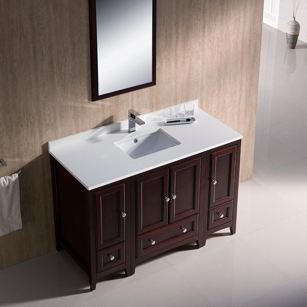 Fresca Oxford 48" Traditional Bathroom Vanity Solid Wood Frame Quartz Countertop Vanity Fresca 