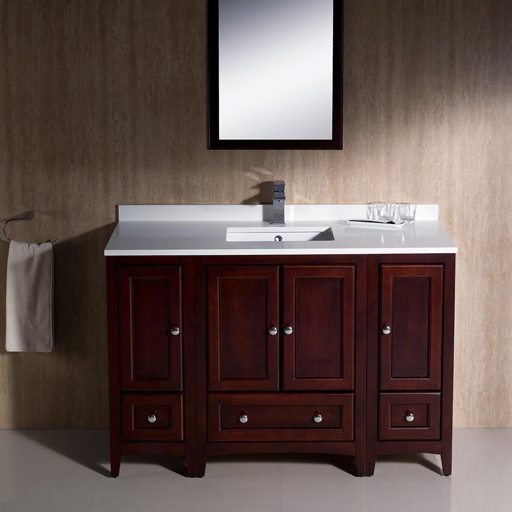 Fresca Oxford 48" Traditional Bathroom Vanity Solid Wood Frame Quartz Countertop Vanity Fresca 