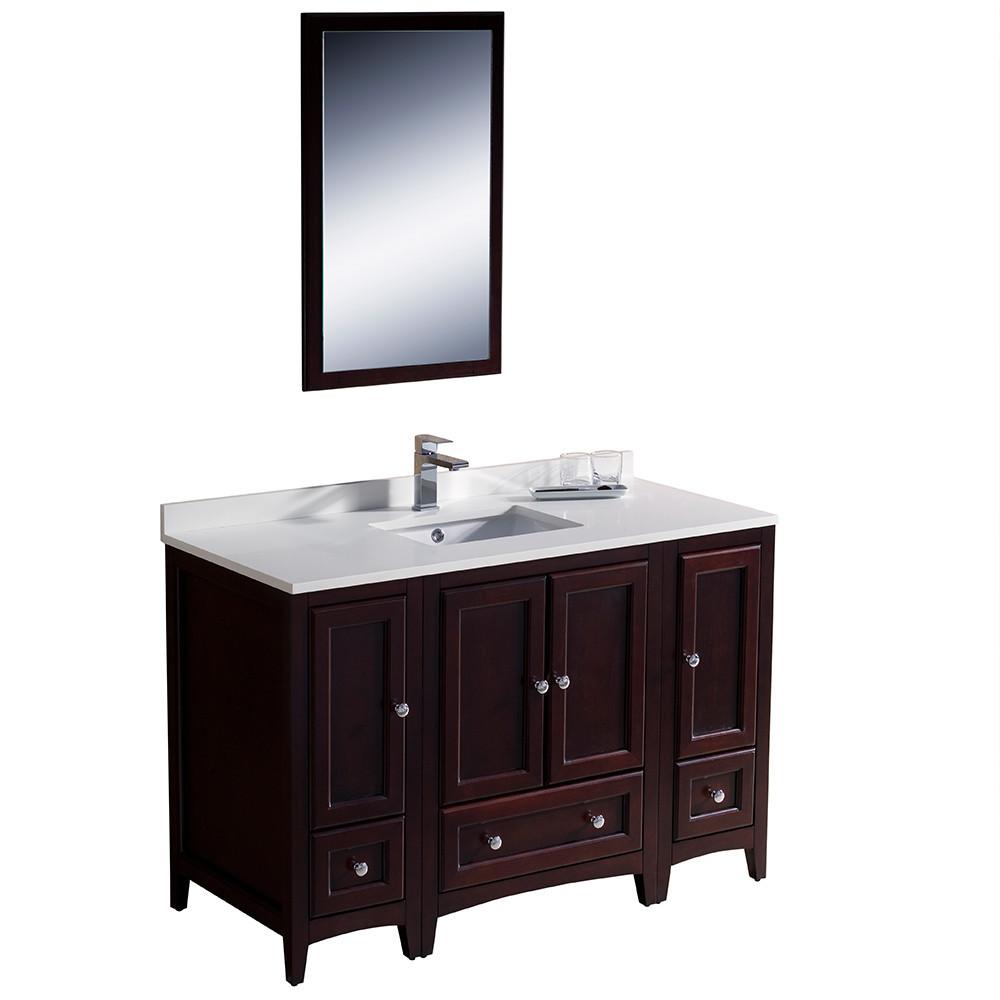 Fresca Oxford 48" Traditional Bathroom Vanity Solid Wood Frame Quartz Countertop Vanity Fresca 