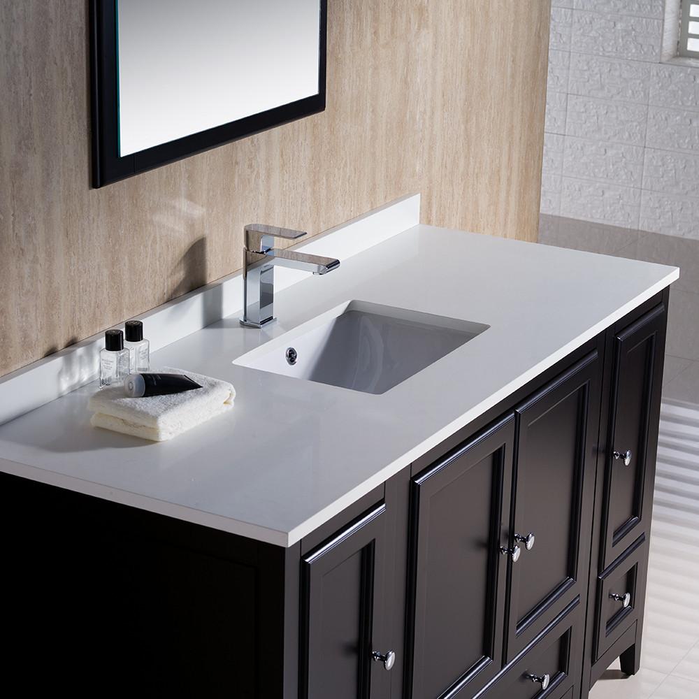 Fresca Oxford 54" Modren Bathroom Vanity Quartz Stone Countertop - Free Faucet Vanity Fresca 