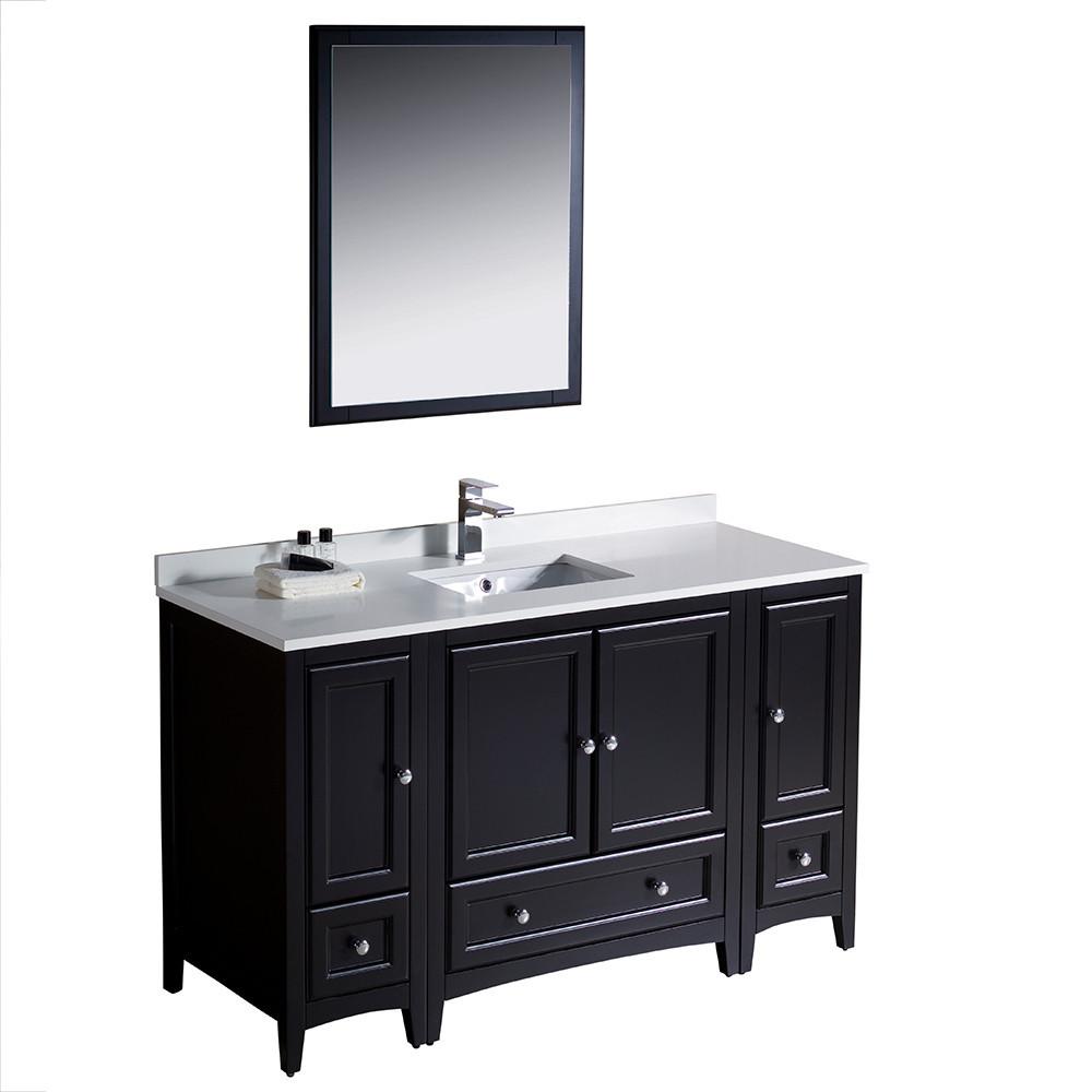 Fresca Oxford 54" Modren Bathroom Vanity Quartz Stone Countertop - Free Faucet Vanity Fresca 