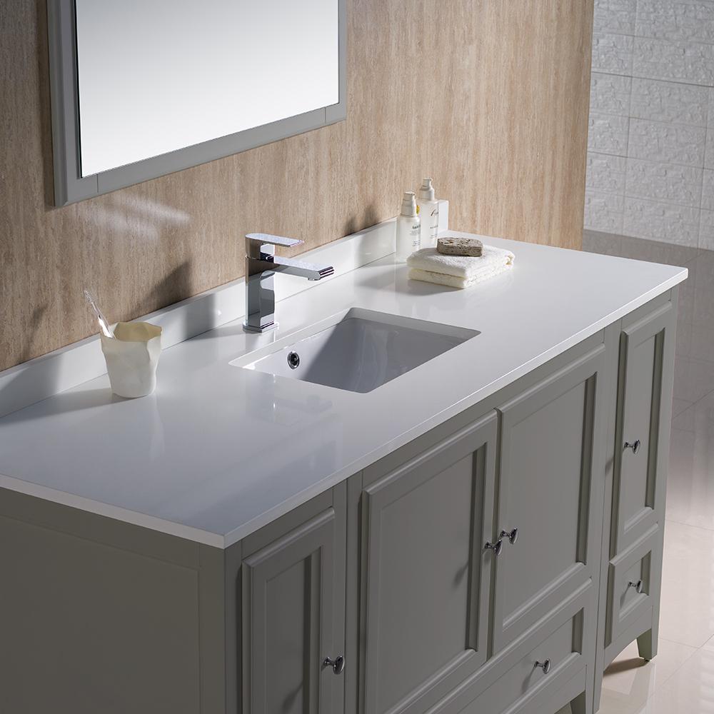 Fresca Oxford 60" Gray Traditional Bathroom Vanity Vanity Fresca 