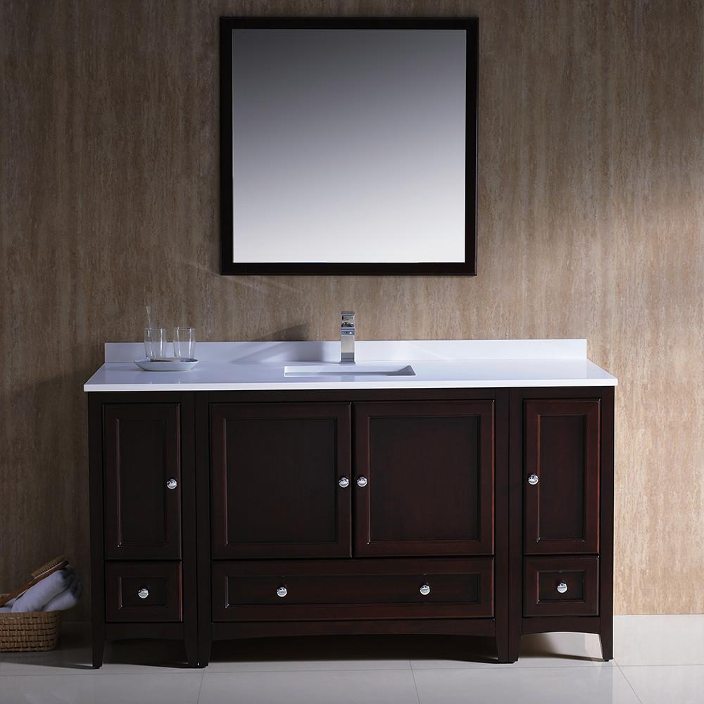 Fresca Oxford 60" Mahogany Traditional Bathroom Vanity Vanity Fresca 