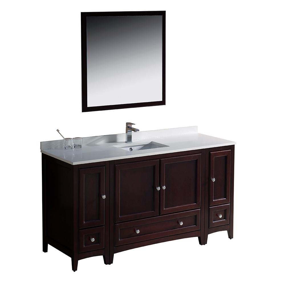 Fresca Oxford 60" Mahogany Traditional Bathroom Vanity Vanity Fresca 